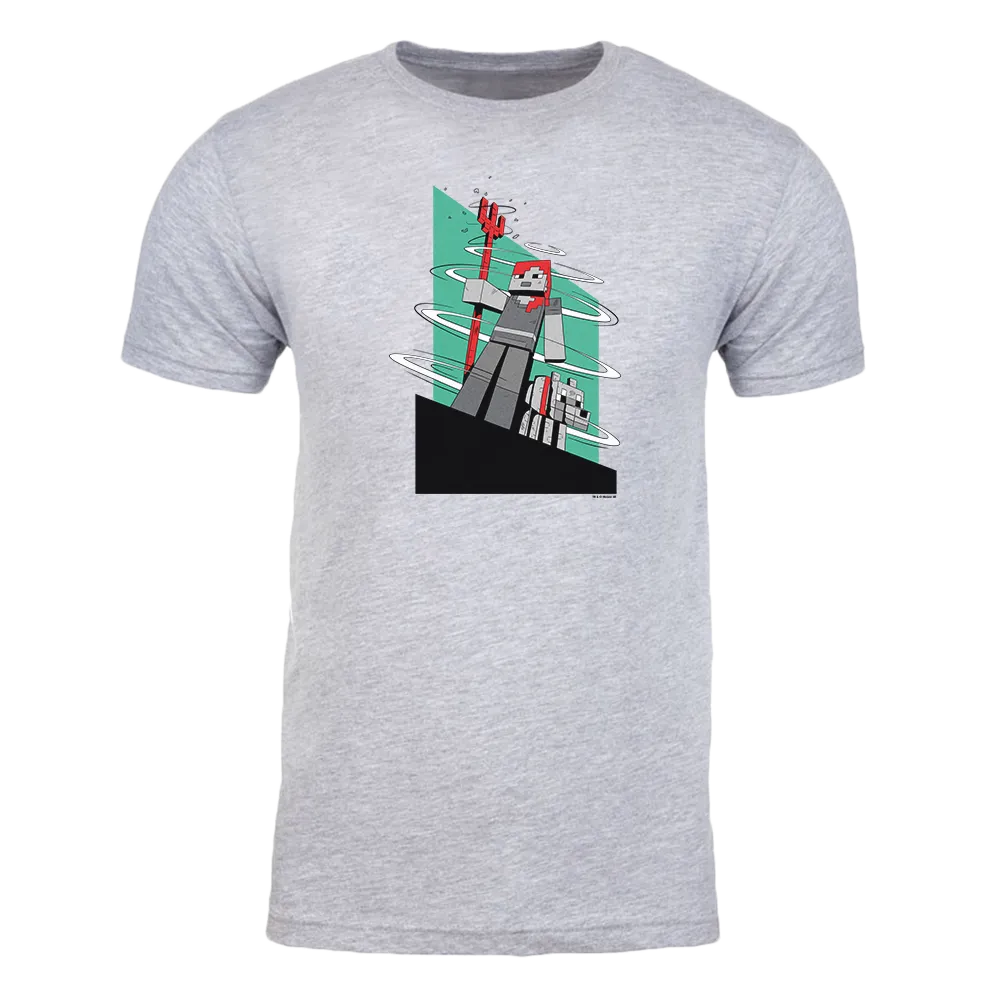 Minecraft Alex with Trident Adult Short Sleeve T-Shirt