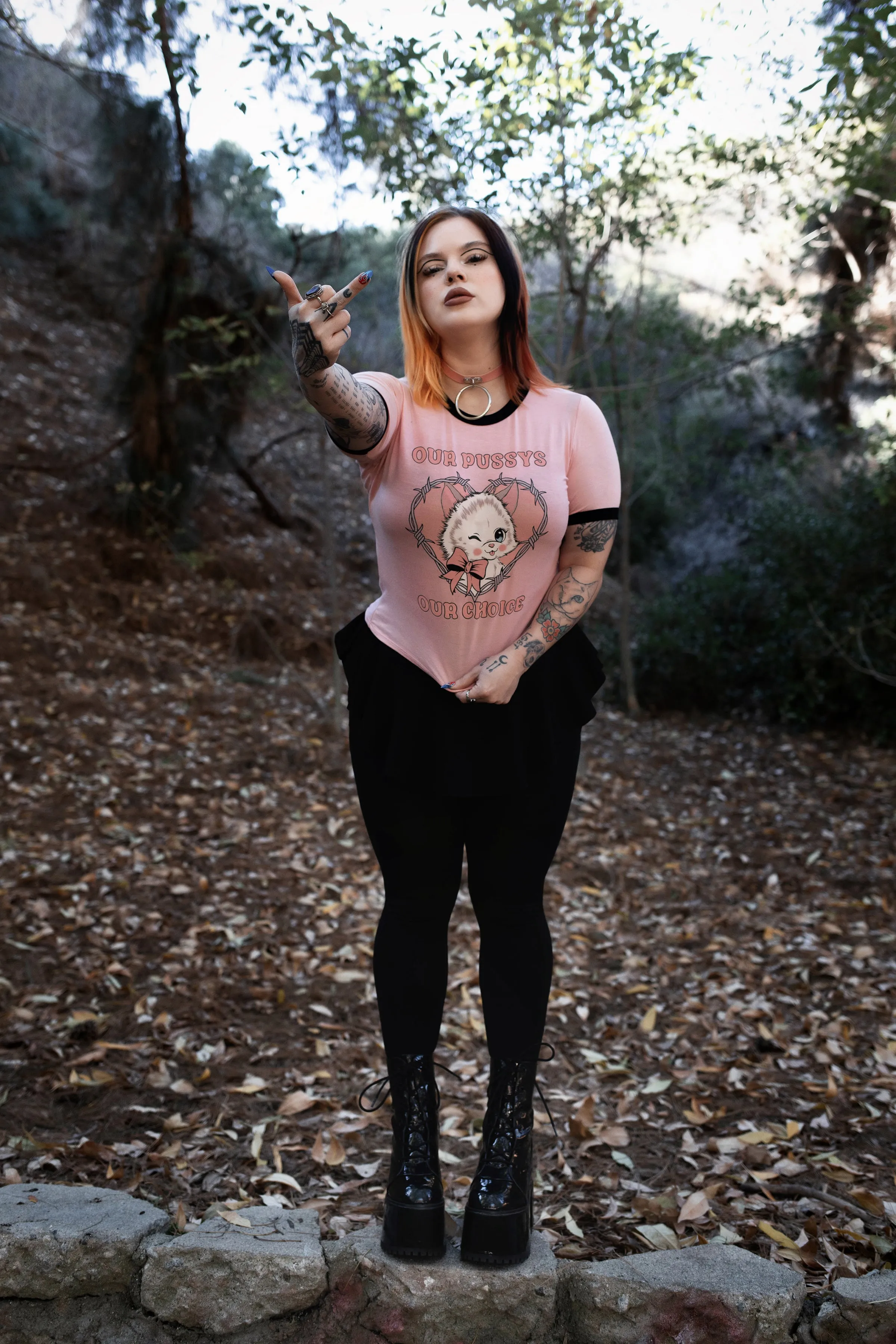 Our Pus Our choice Ringer Tee