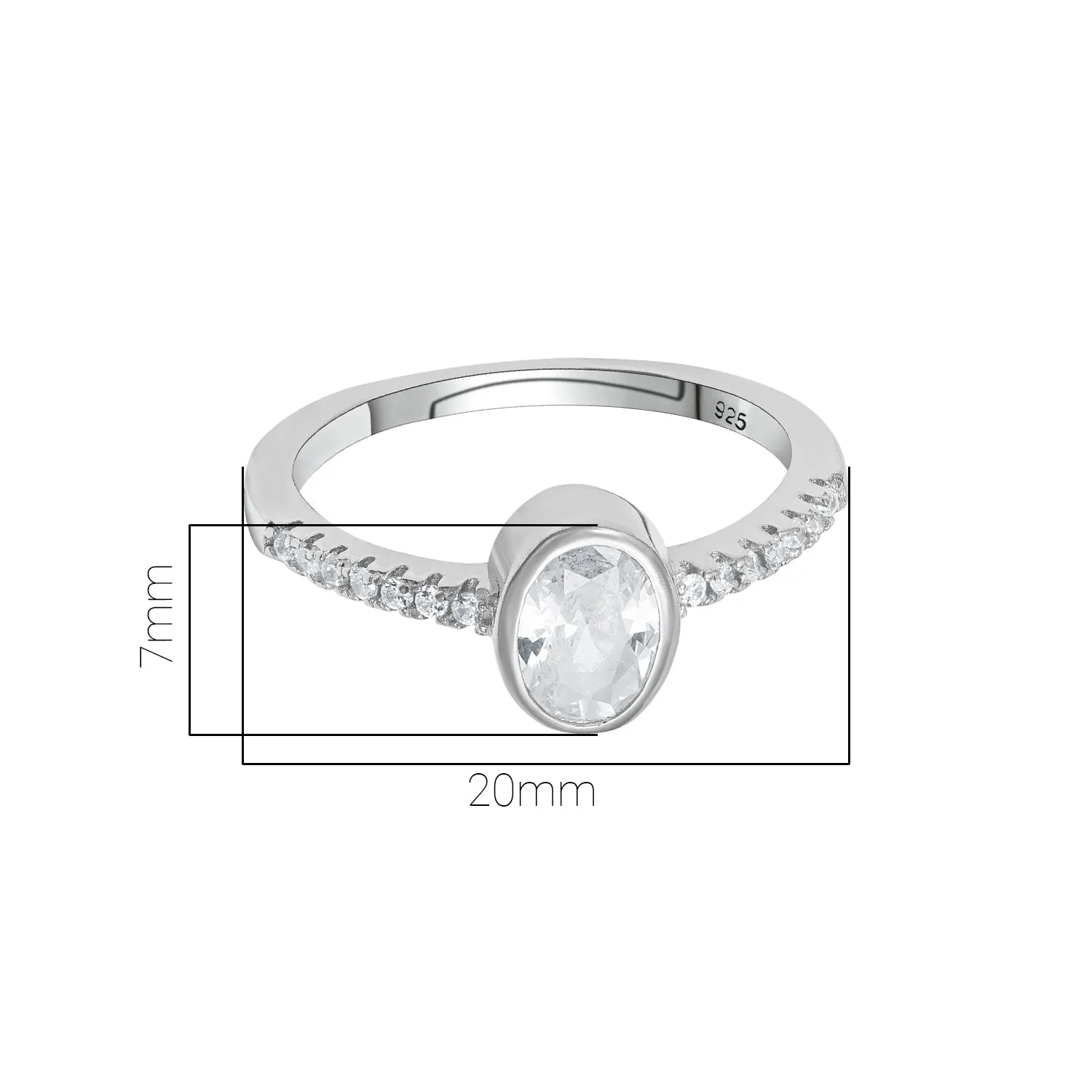 Pissara by Sukkhi Delicate 925 Sterling Silver Cubic Zirconia Finger Ring For Women And Girls|with Authenticity Certificate, 925 Stamp & 6 Months Warranty