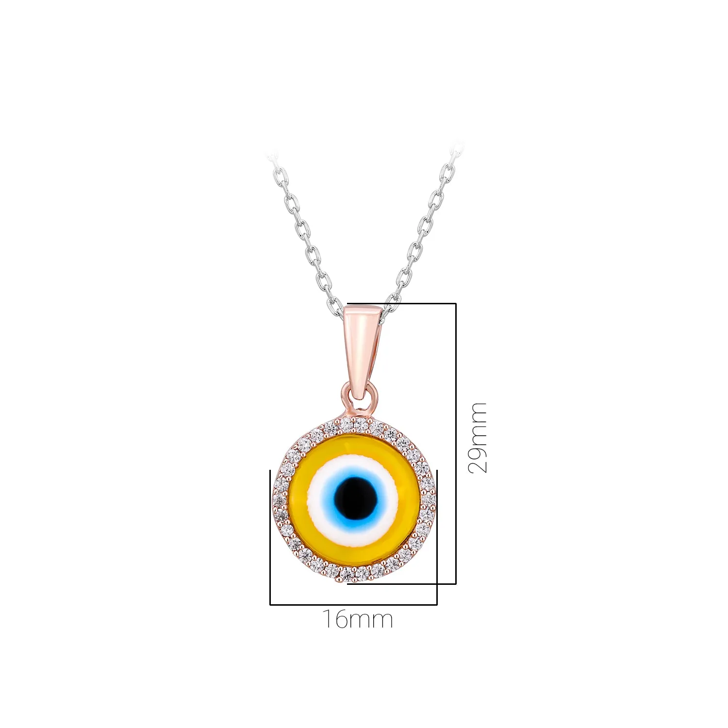 Pissara by Sukkhi Evil Eye Awesome 925 Sterling Silver Cubic Zirconia Pendant With Chain For Women And Girls|with Authenticity Certificate, 925 Stamp & 6 Months Warranty