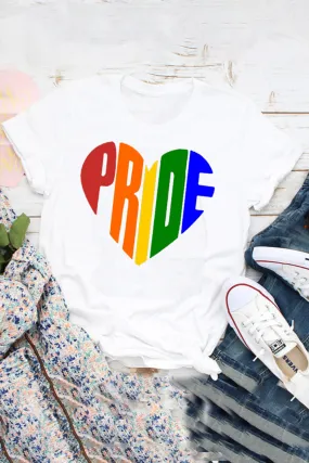 Pride Shirt Women Rainbow LGBT Gay Shirt Top Rainbow Casual Tshirt