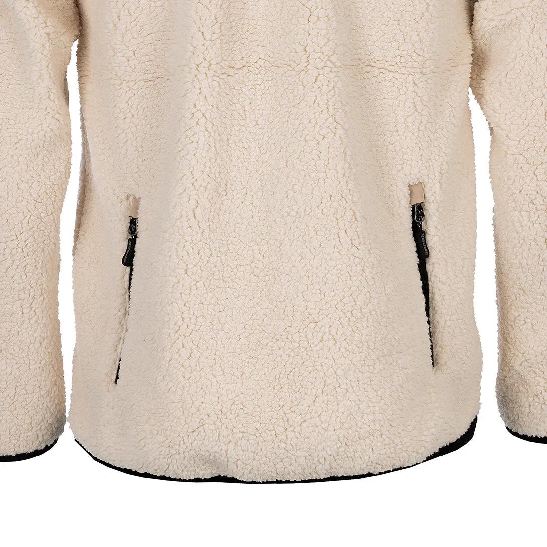 Sherpa Fleece Jacket for Women (Off-White)