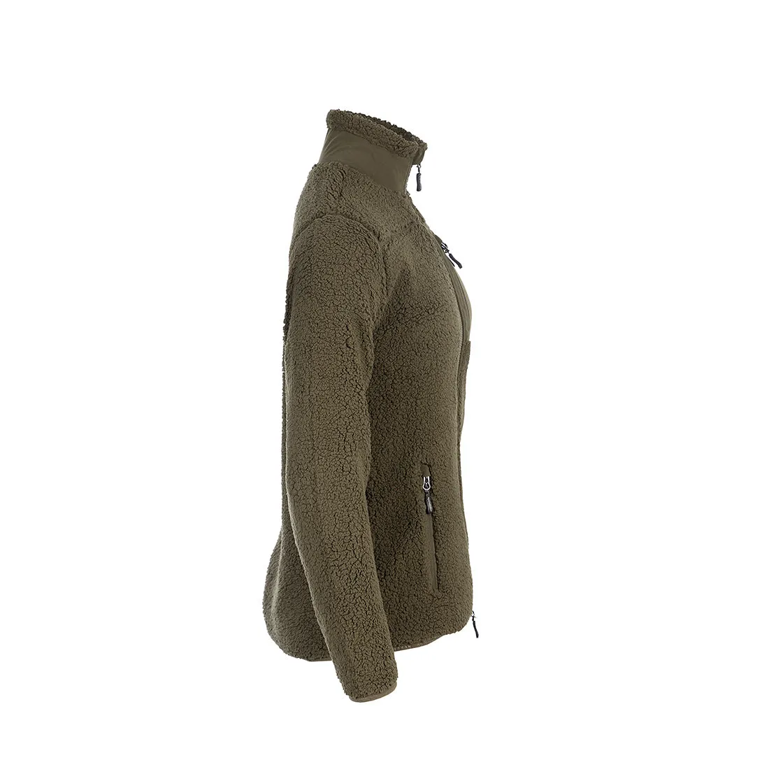 Sherpa Fleece Jacket for Women (Olive)