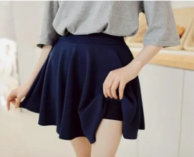 Summer Style Korean version Skirts safty mini skirt women's spring and summer high waist pleated short skirt