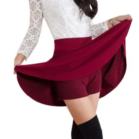 Summer Style Korean version Skirts safty mini skirt women's spring and summer high waist pleated short skirt