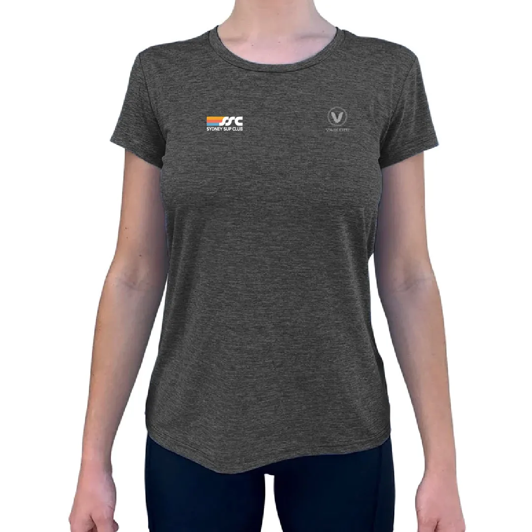 SYDNEY SUP CLUB - Women's UV Performance Tech Tee - Charcoal - CUSTOM