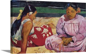 Tahitian Women On The Beach | Paul Gauguin Masters Classic Art in Gallery Wrapped Canvas | Various Sizes