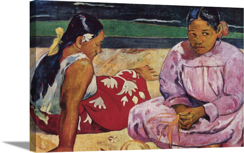 Tahitian Women On The Beach | Paul Gauguin Masters Classic Art in Gallery Wrapped Canvas | Various Sizes