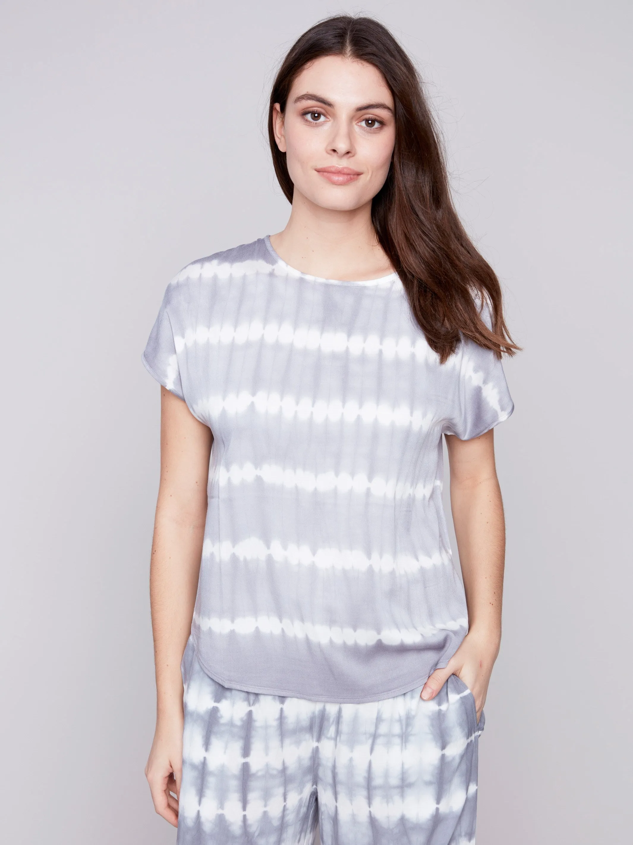 Tie Dye Dolman Top - Ceramic