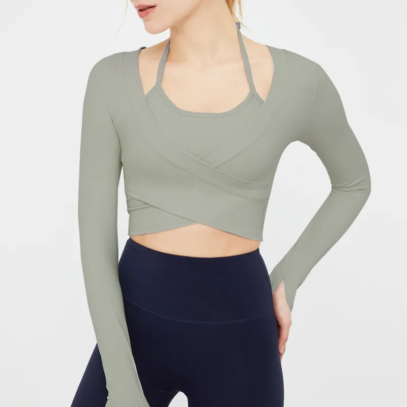 Tummy Cross Long Sleeve Yoga Top