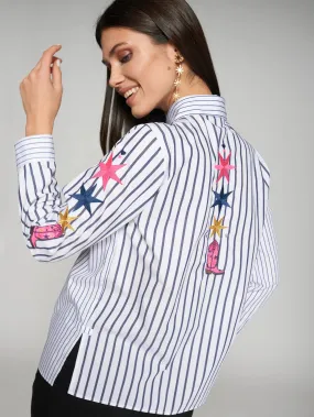 VILAGALLO SHIRT NADINE RAYA NAVY