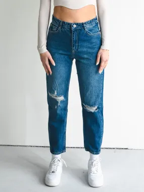 Vintage Blue Baggy Women Jeans