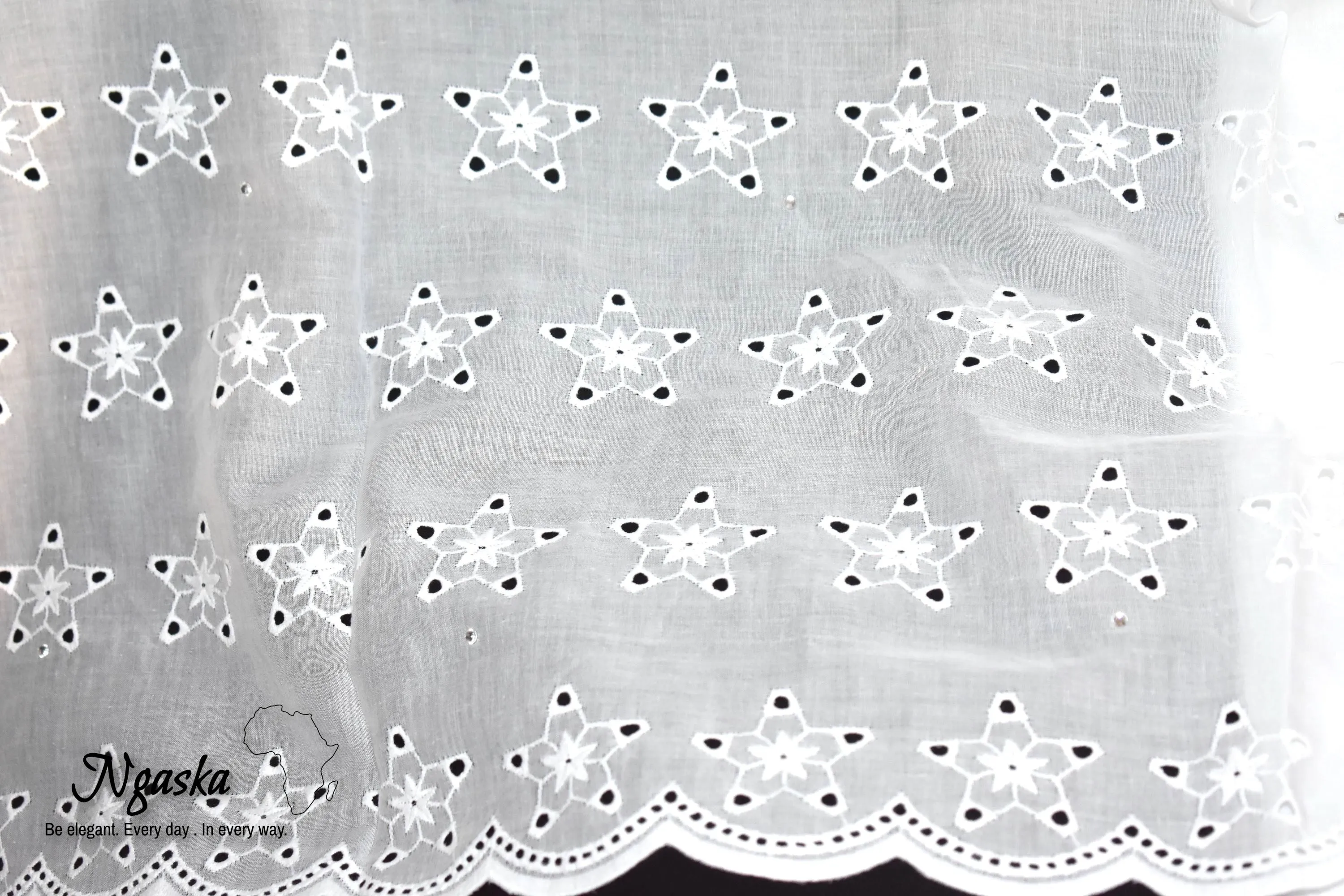 White African lace cloth, Starry Sky Ankara lace - WL 5