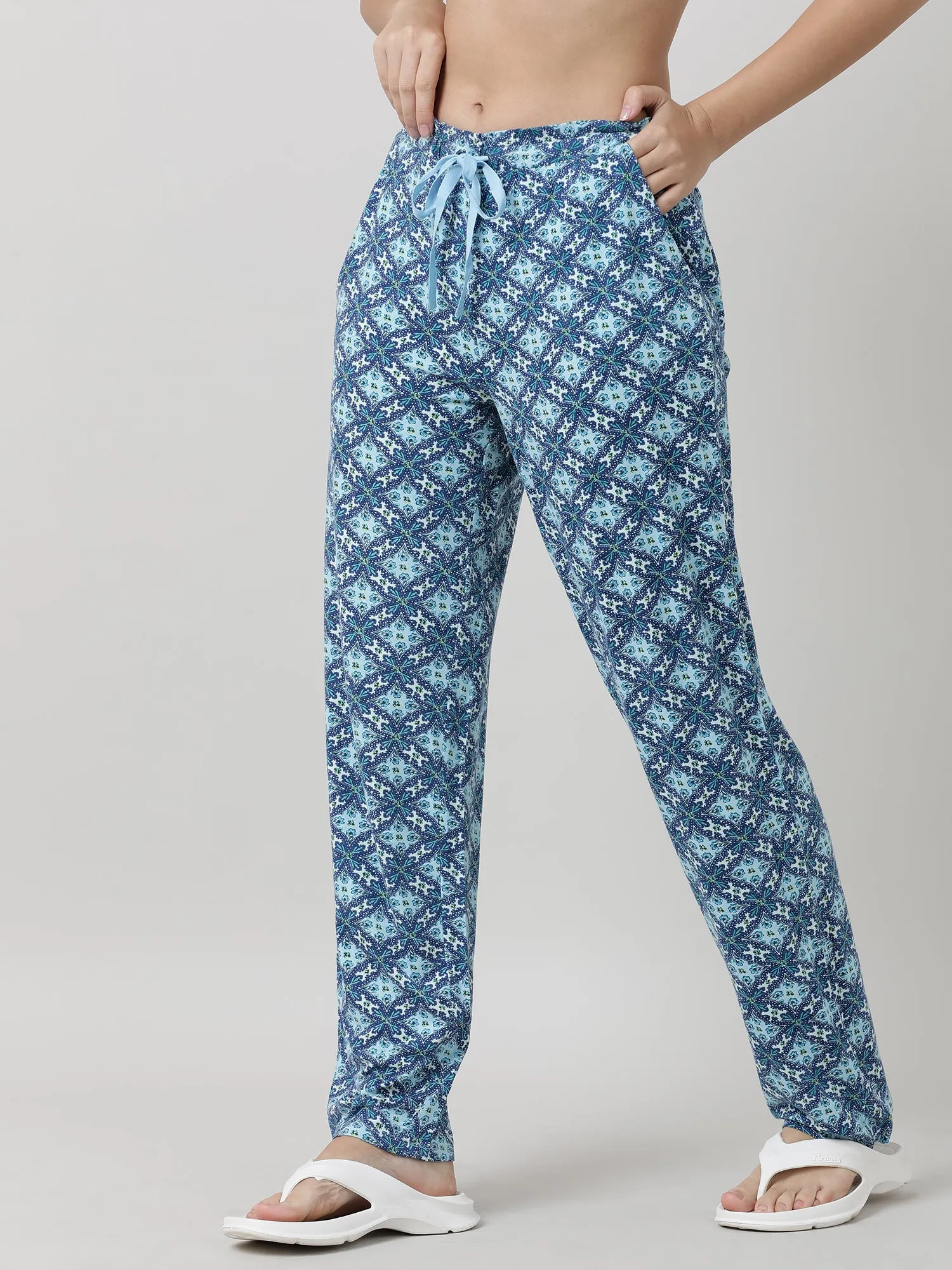 Women Indigo Printed  Lounge Pants