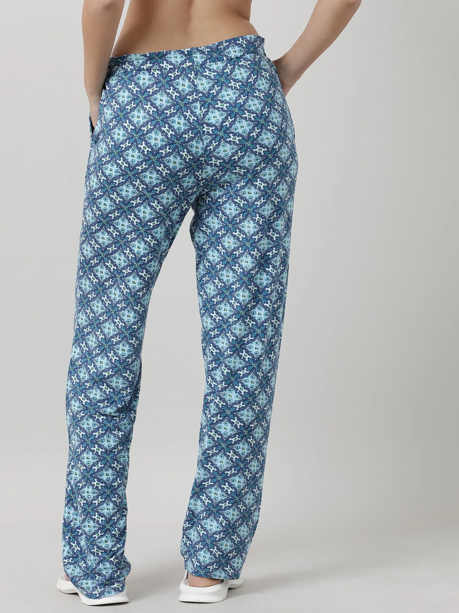 Women Indigo Printed  Lounge Pants