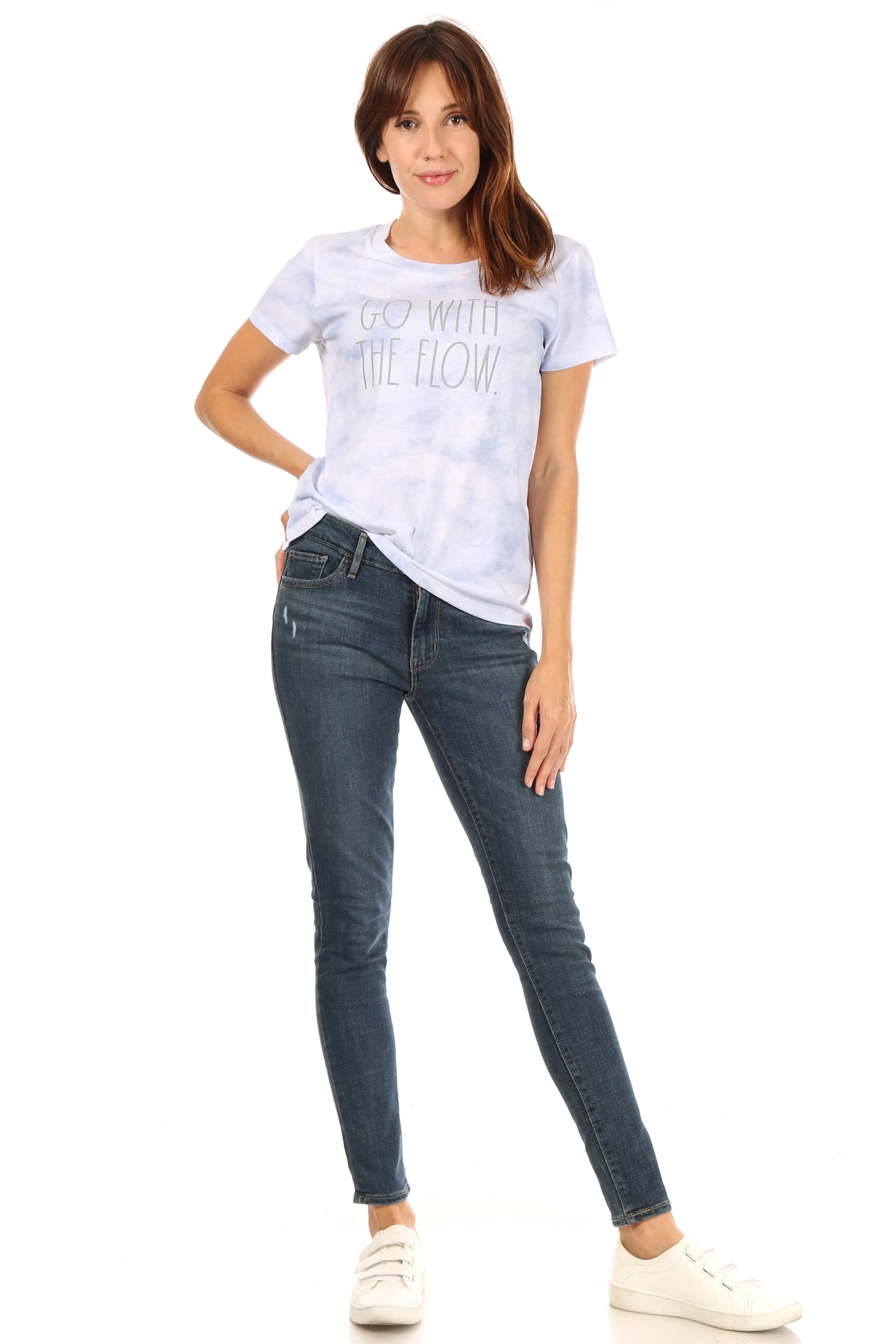 Women's "GO WITH THE FLOW" Short Sleeve Icon T-Shirt