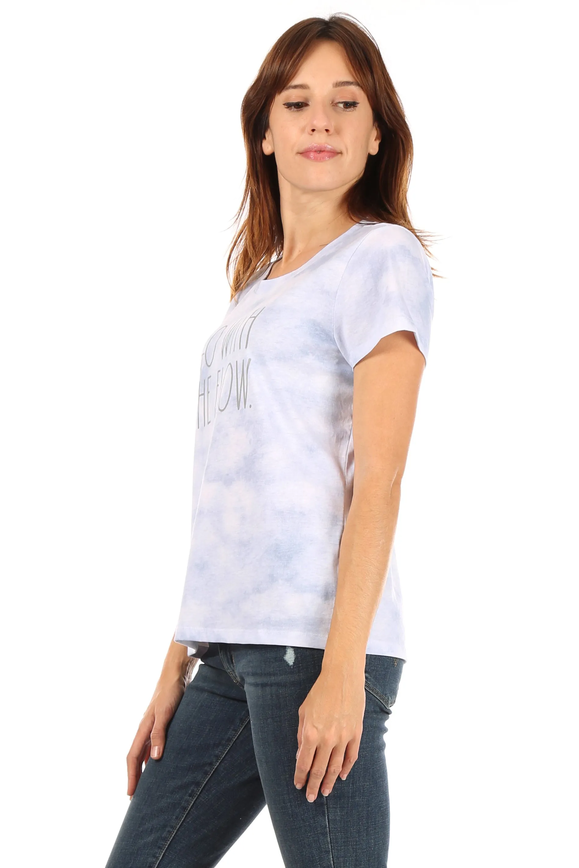 Women's "GO WITH THE FLOW" Short Sleeve Icon T-Shirt