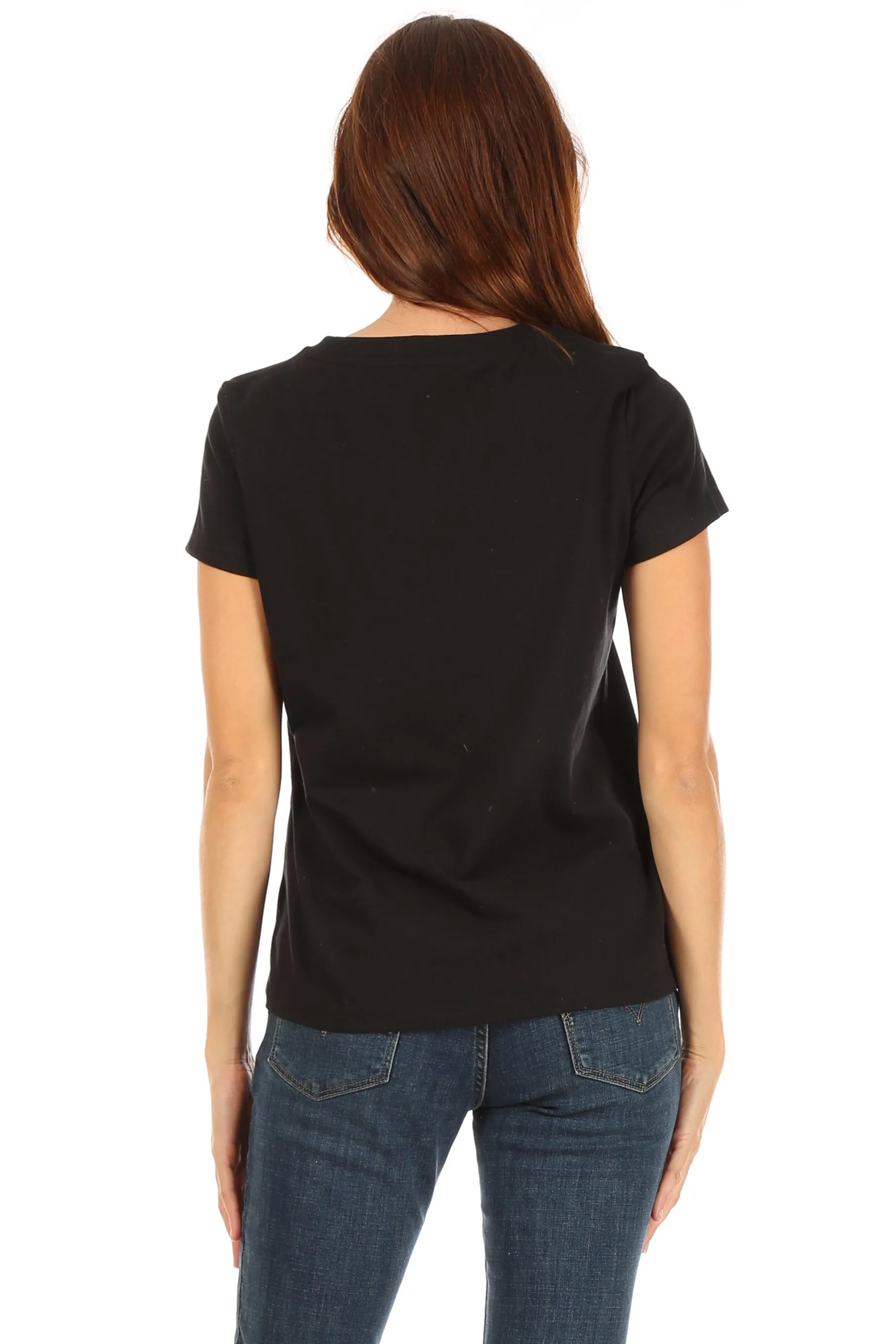 Women's "HAPPY" Short Sleeve Icon T-Shirt