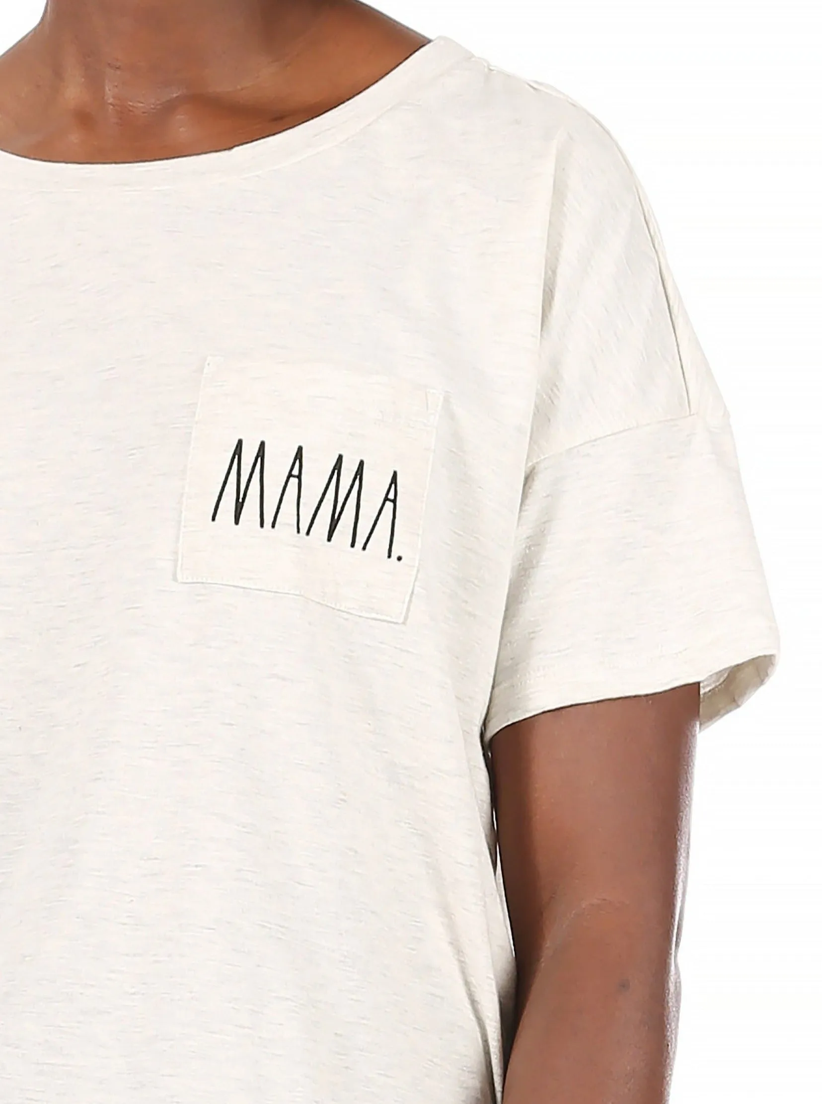 Women's "MAMA" Short Sleeve Boxy T-Shirt with Pocket