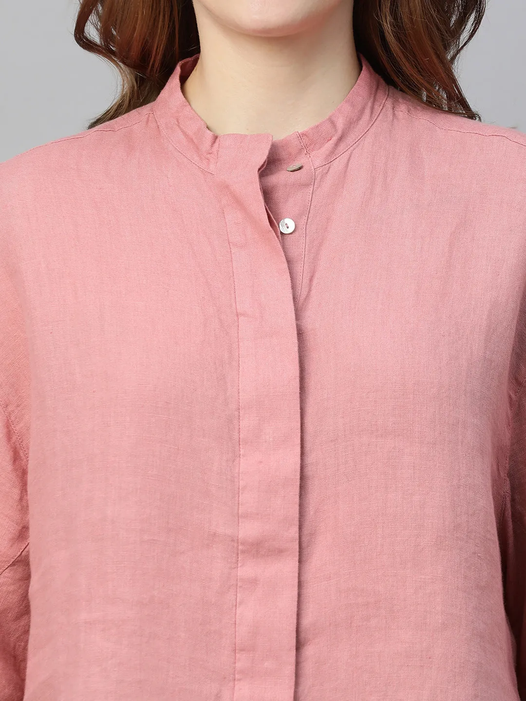 Women's Rose Linen Regular Fit Blouse